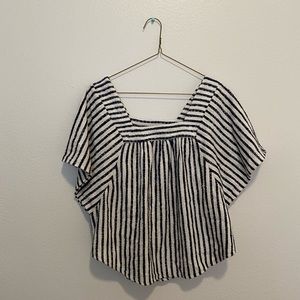 Navy and white Madewell top